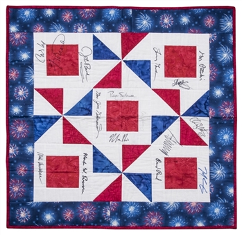 Presidential Quilt Multi-Signed By 14 2016 Republican Candidates Including Trump, Christie, Cruz, and Rubio (PSA/DNA)